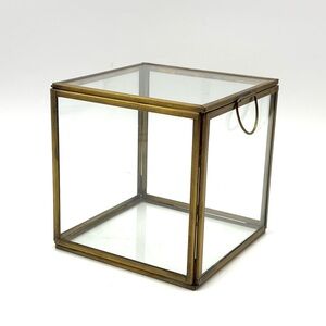 West Elm Brass-Framed Glass Display Box